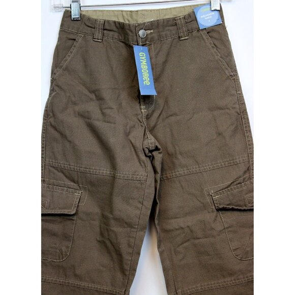NWT 2007 Gymboree Dark Khaki Cargo Pants Boys sz 8 Pockets Outdoor Straight Fun - Picture 2 of 6
